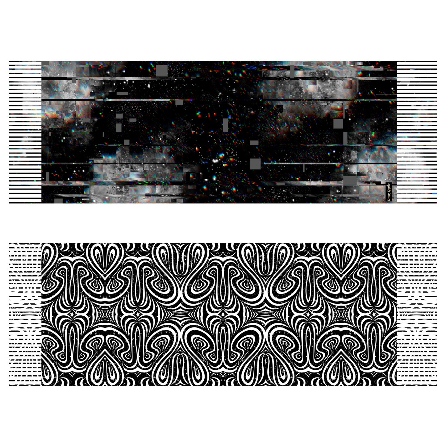 Drip Drop Labs Space Folds pashmina scarf in soft fabric with intricate fold patterns displayed on a neutral background.