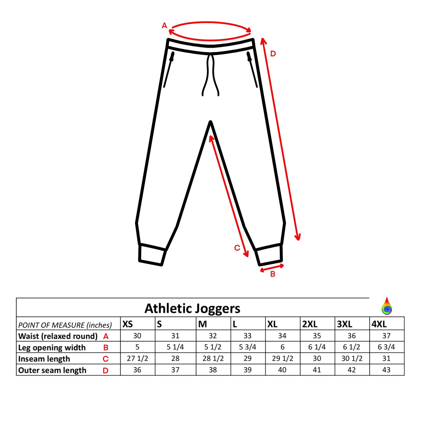 Black Drip Drop Labs DDL athletic joggers with elastic waistband and tapered fit, suitable for activewear and sports activities.