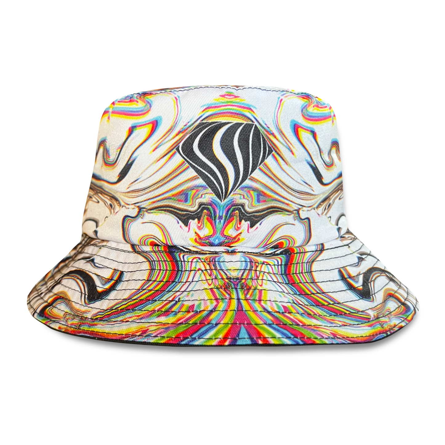 Reversible Super Future V2 bucket hat by Drip Drop Labs, stylish hat with vibrant and reversible design.