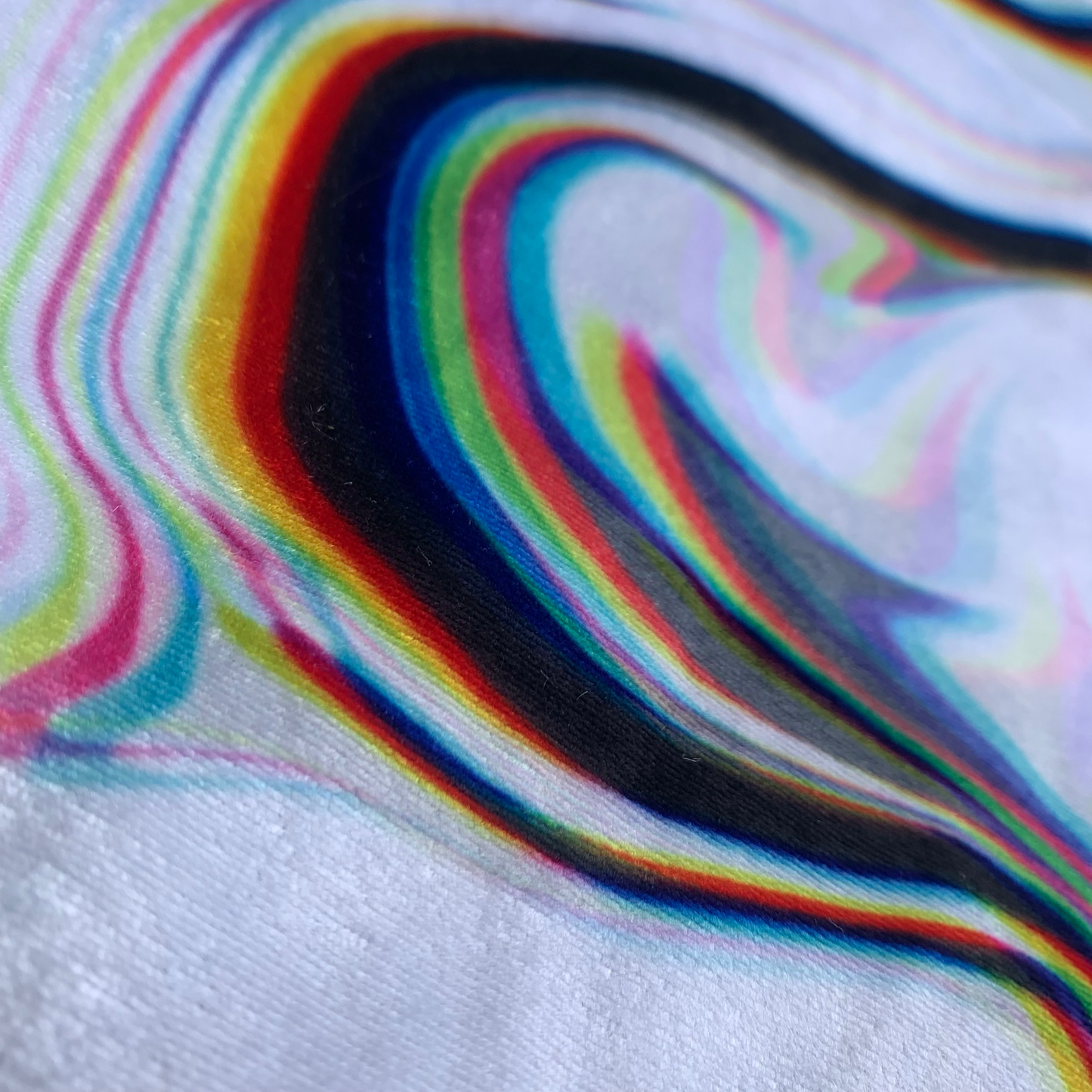 Super Future - White Longsleeve Crushed Velvet Shirt - Drip Drop Labs