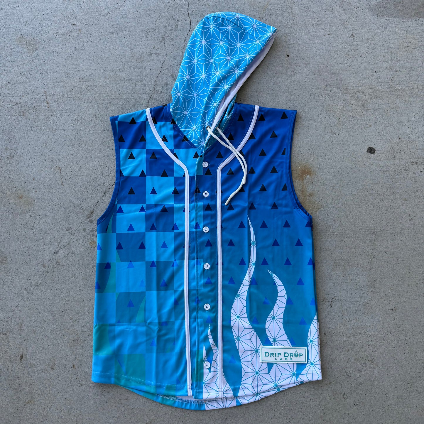 AnbuCipher- Hooded Sleeveless Baseball Jersey