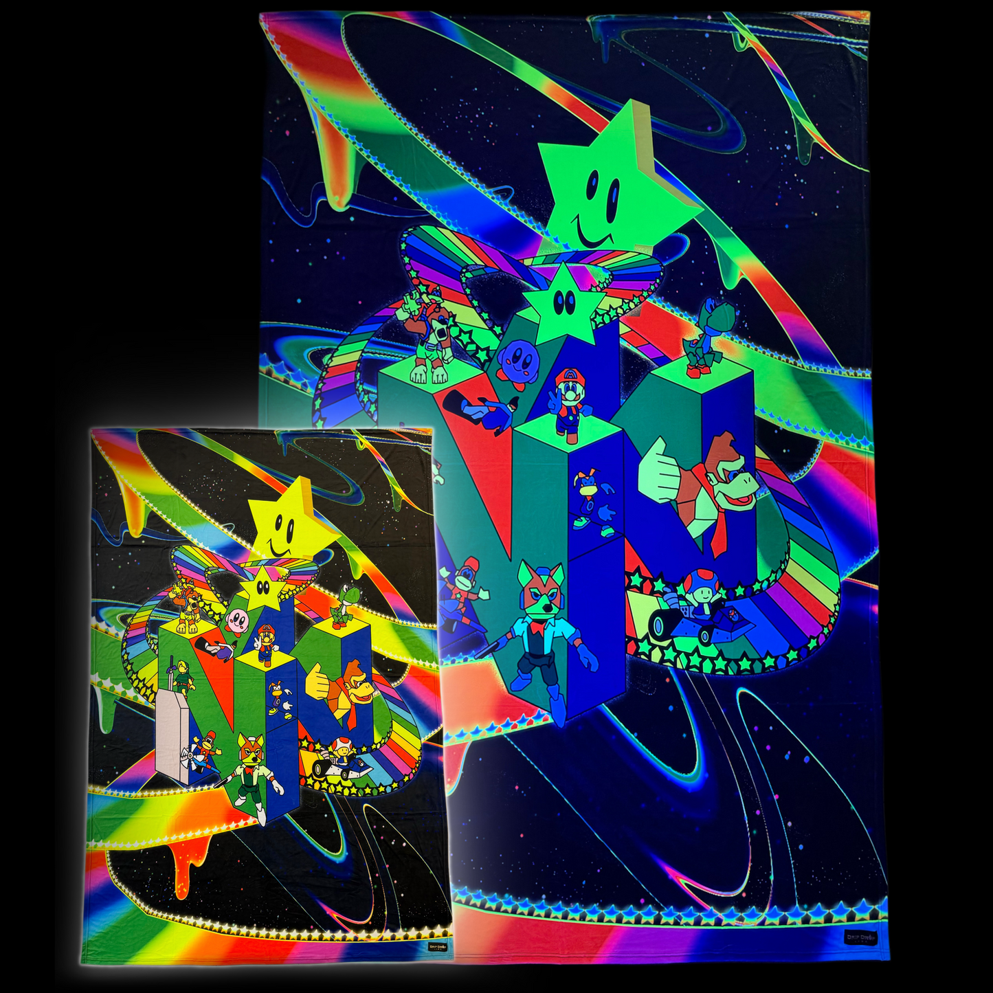 64 Melted Dreams - Crushed Velvet Blanket Tapestry