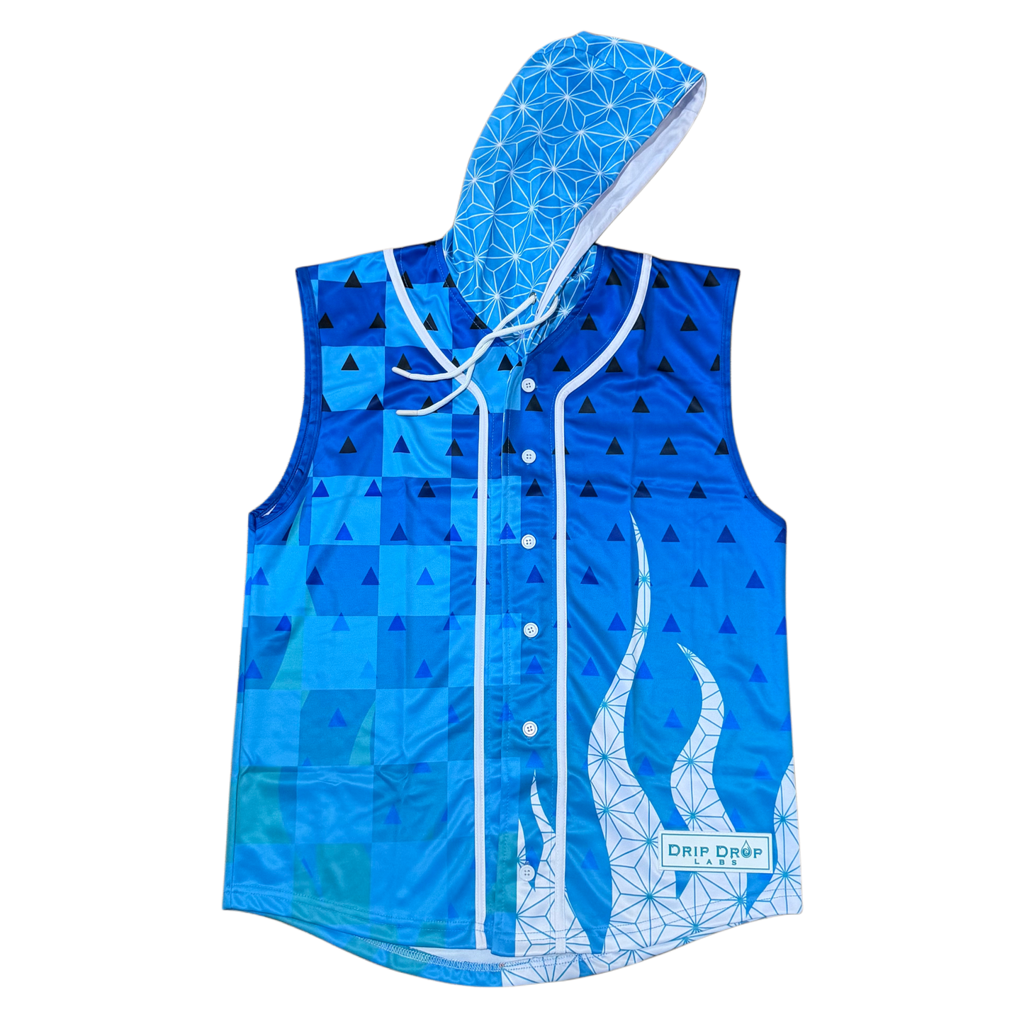 AnbuCipher- Hooded Sleeveless Baseball Jersey