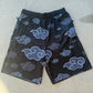 AK Drip Cloud Shorts by Drip Drop Labs, lightweight blue shorts with cloud pattern, casual fit, perfect for summer wear.