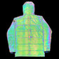 Reflective Puffer Jacket - Holographic Winter Coat for Raves, Festivals & Cold Weather