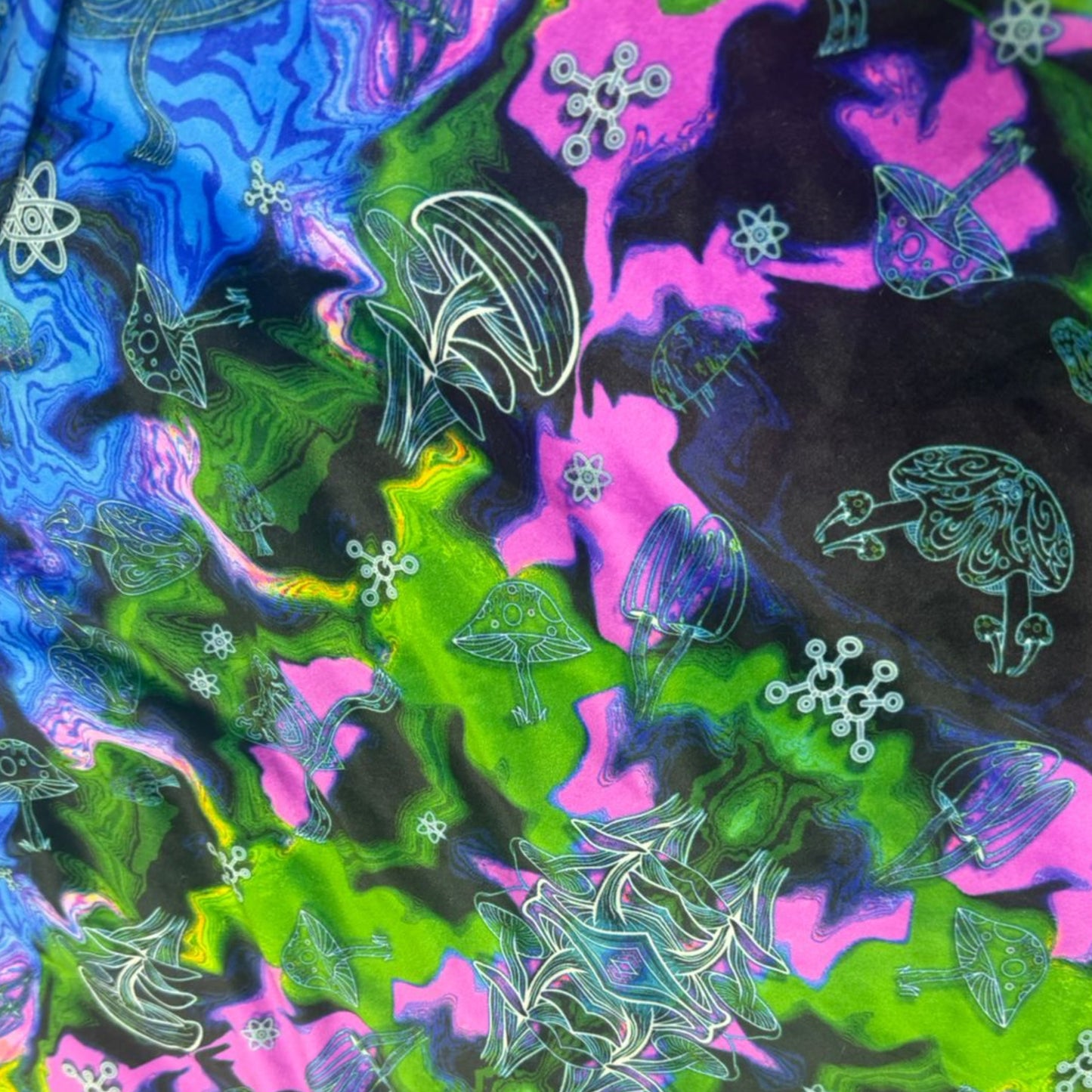 Reflective Puffer Jacket - Holographic Winter Coat for Raves, Festivals & Cold Weather