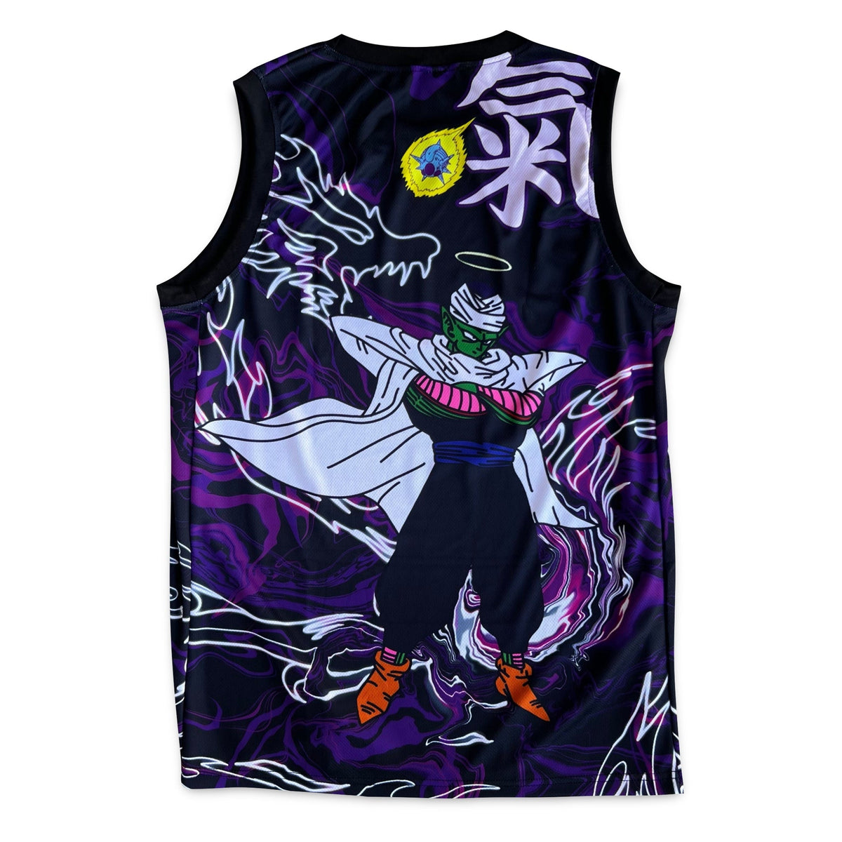 Drip Drop Labs Z Saga basketball jersey featuring bold team logo and vibrant colors, designed for athletic performance and style.