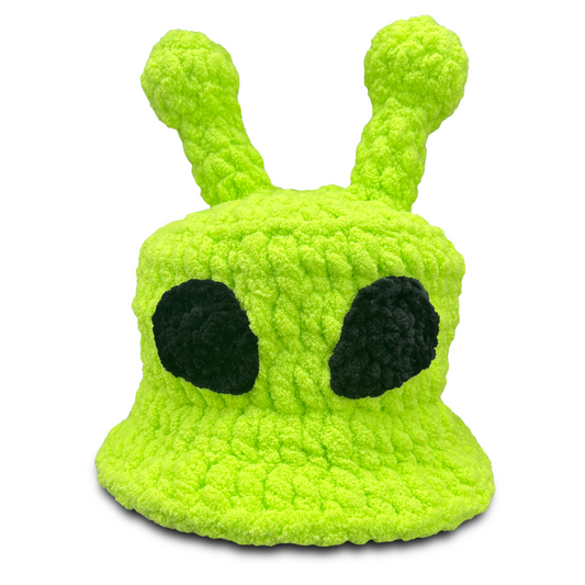 Crocheted Bucket Hat - Alien