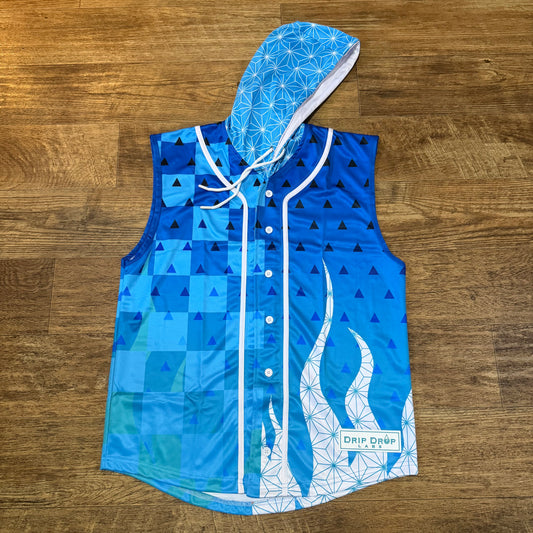 AnbuCipher- Hooded Sleeveless Baseball Jersey