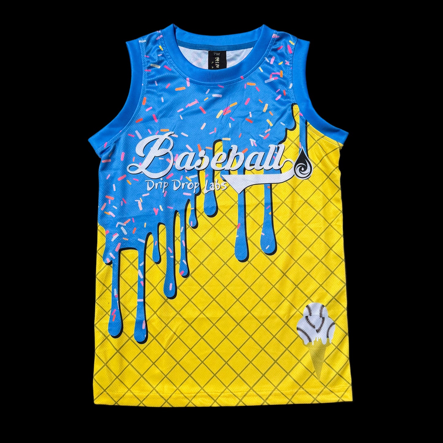 Ice Cream Drip - Youth Basketball Jersey and Shorts