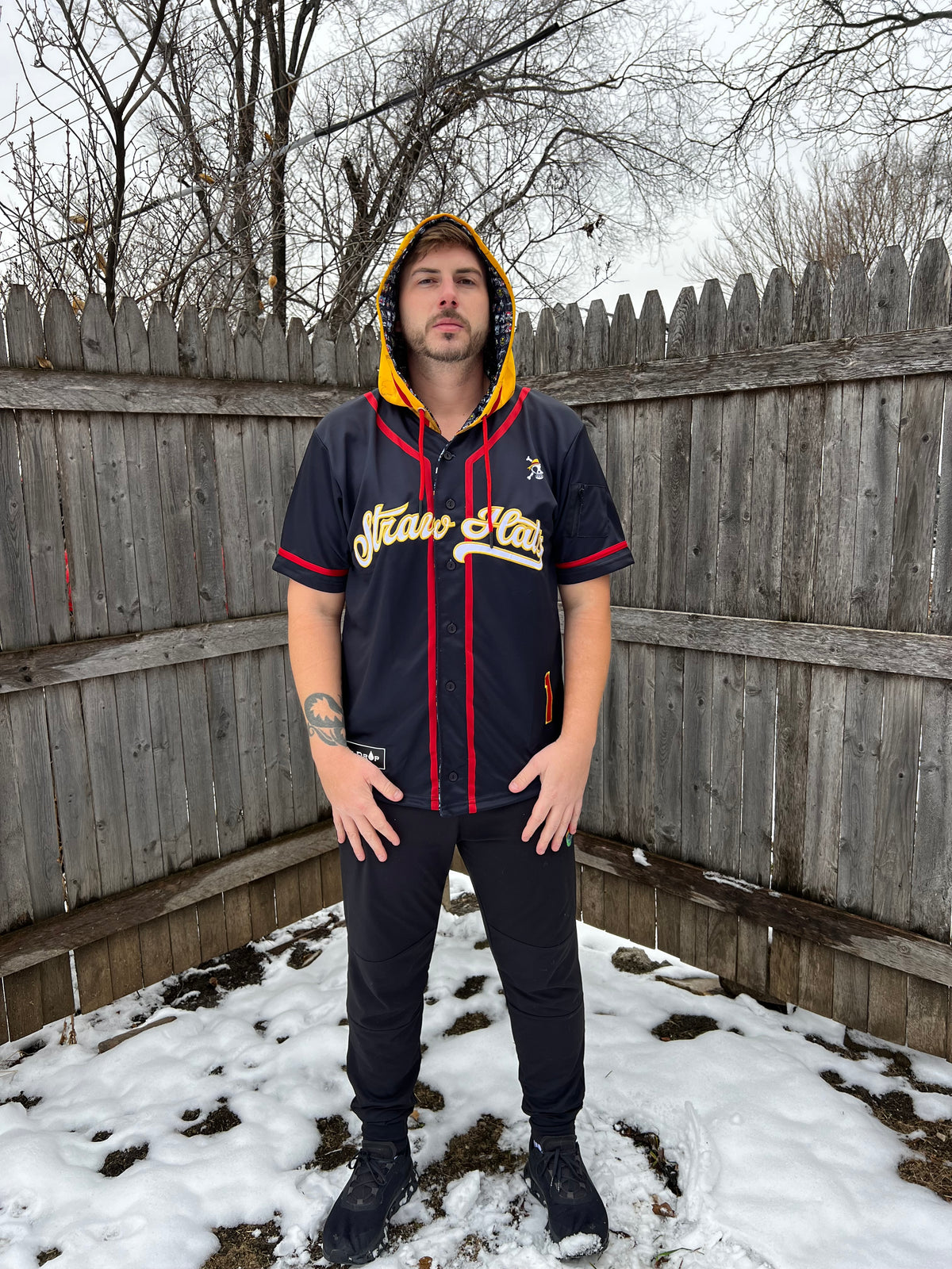 OP - Hooded Baseball Jersey | Rave Jersey | Anime Jersey