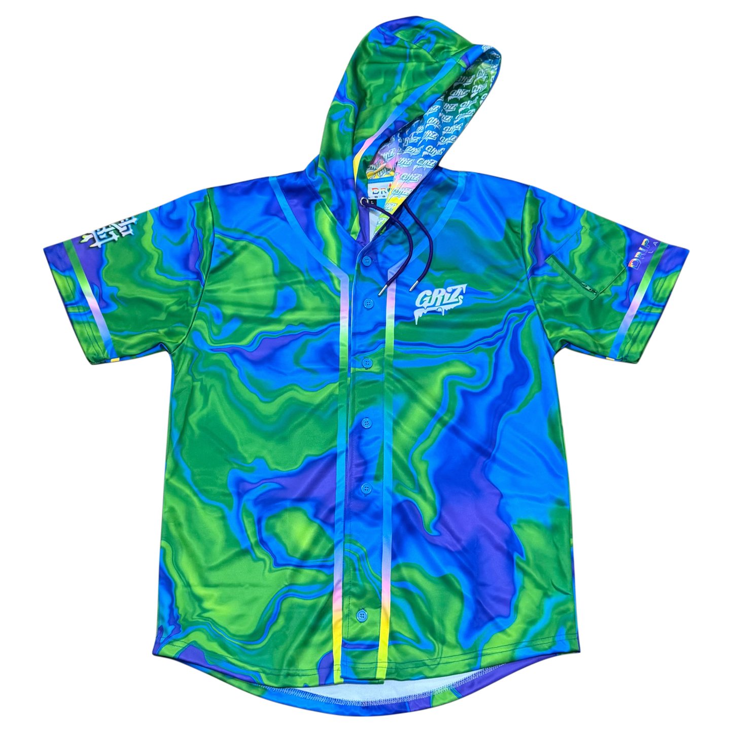 GrizDrip v3 - Hooded Baseball Jersey
