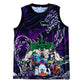 Drip Drop Labs Z Saga basketball jersey featuring team logo and vibrant team colors, designed for athletic wear.