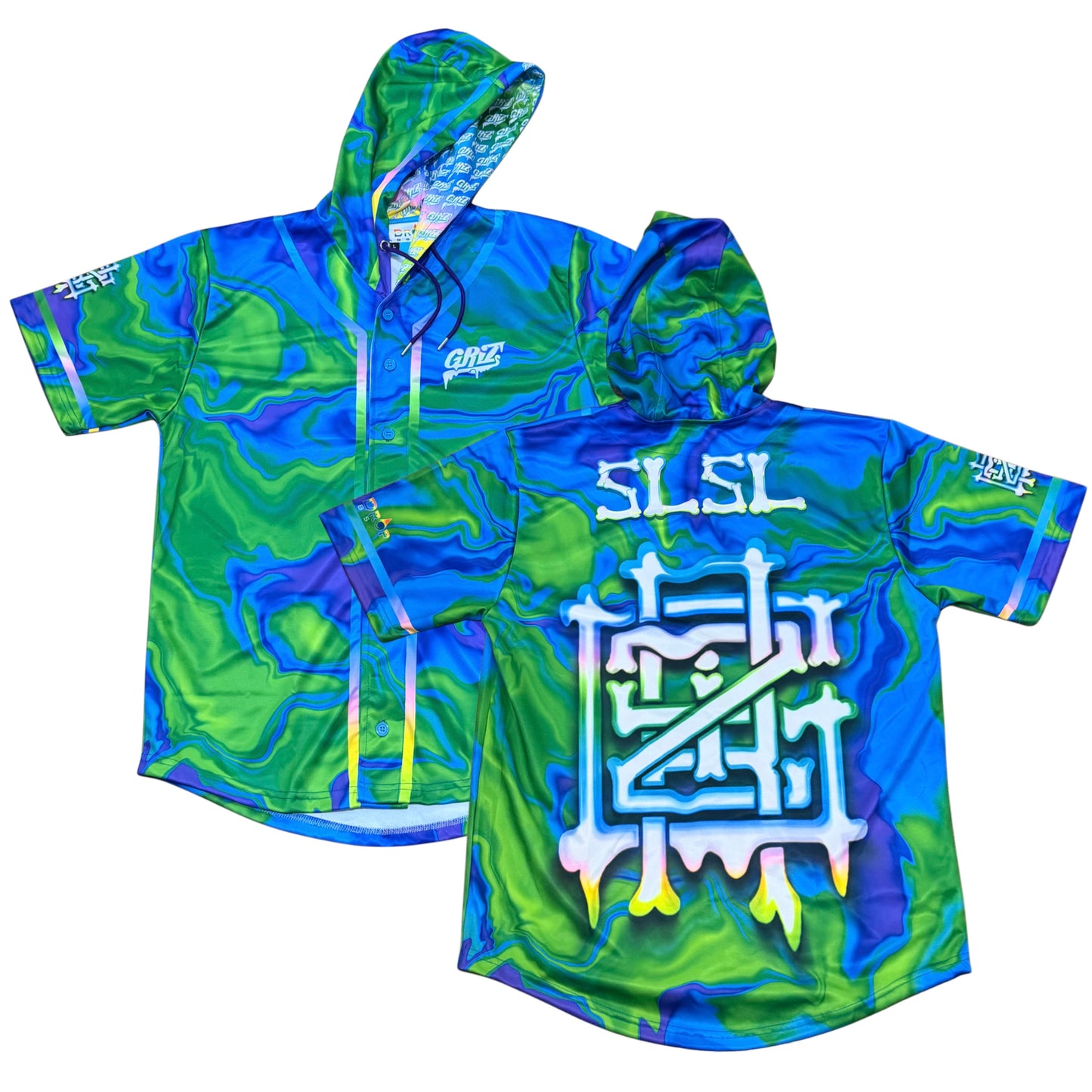 GrizDrip v3 - Hooded Baseball Jersey
