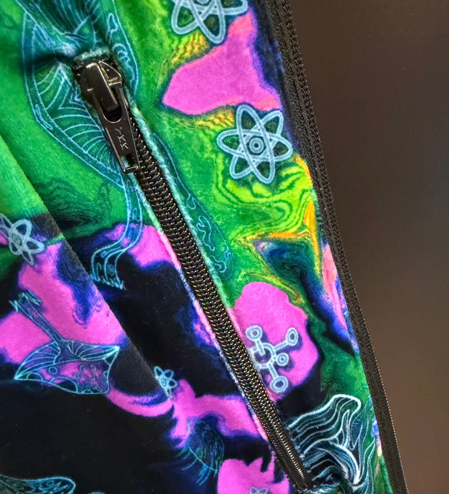 Holographic Dual Reflective Puffer Jacket - EDM Winter Coat