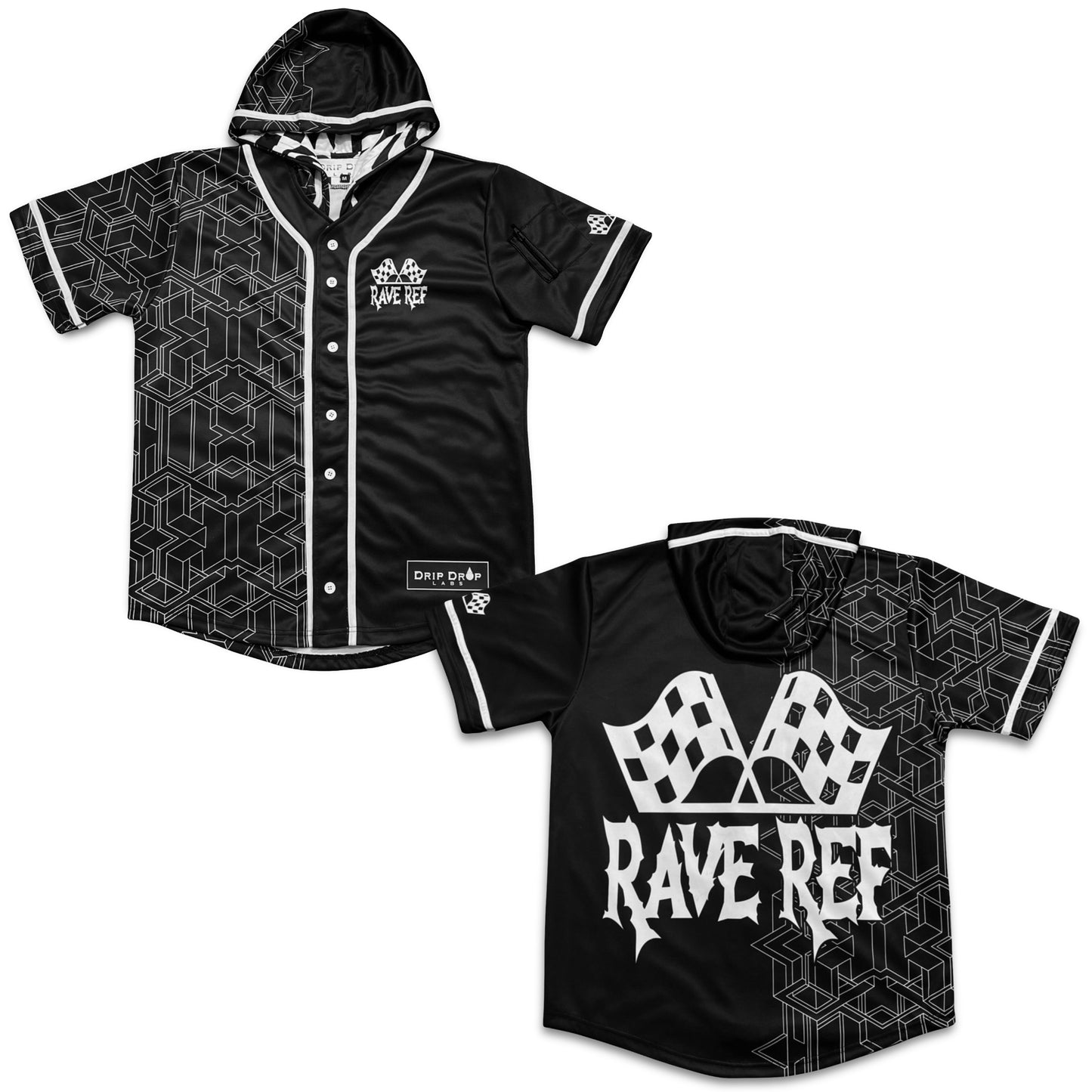 Rave Ref - Hooded Baseball Jersey