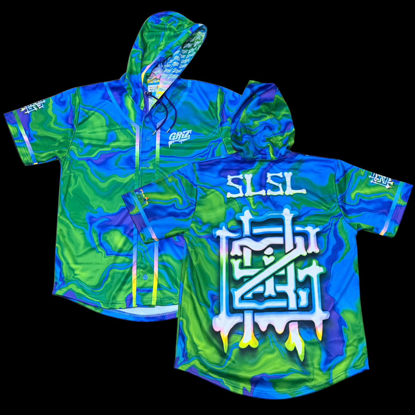 GrizDrip v3 - Hooded Baseball Jersey
