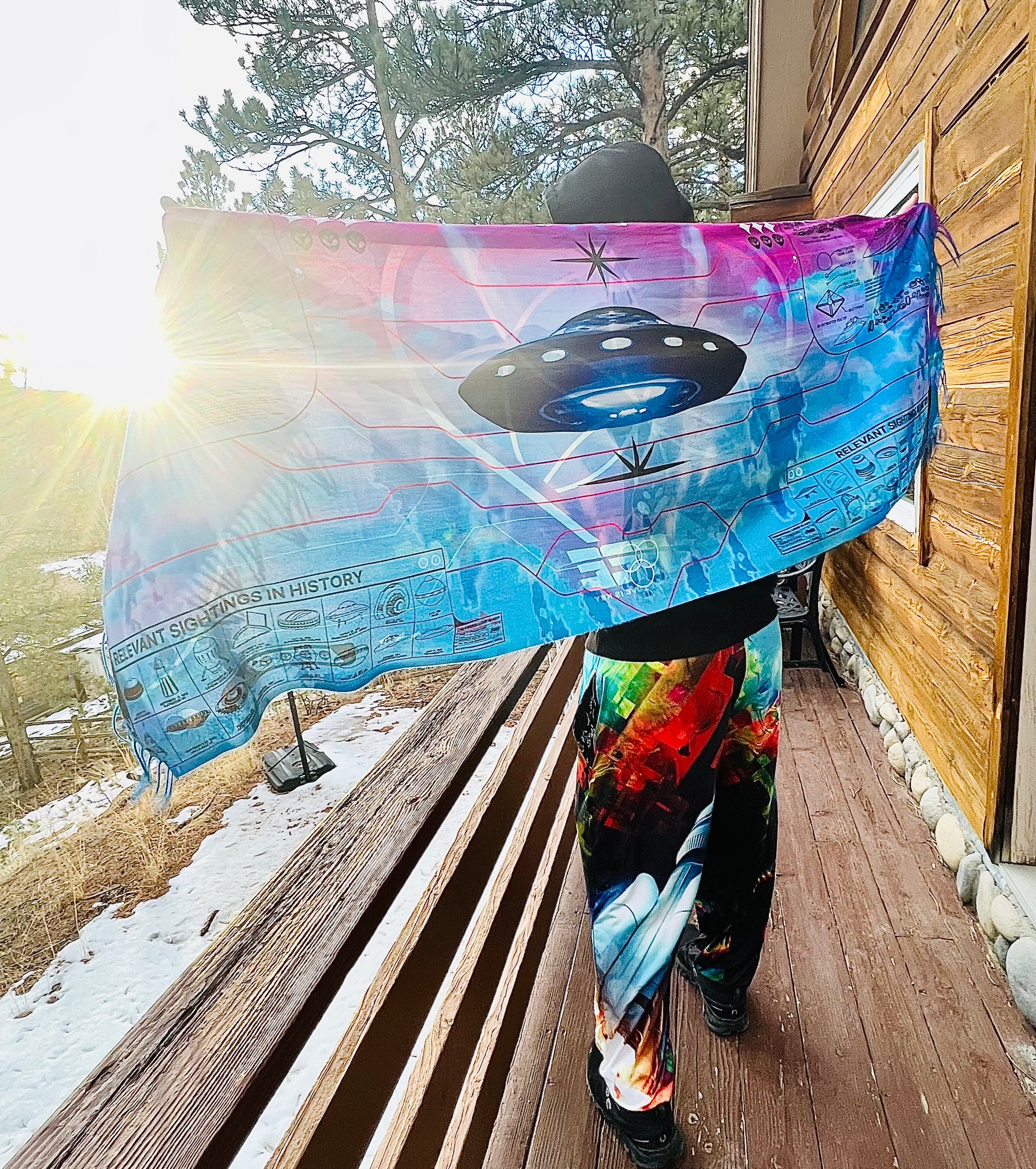 Ahee pashmina worn at music festival