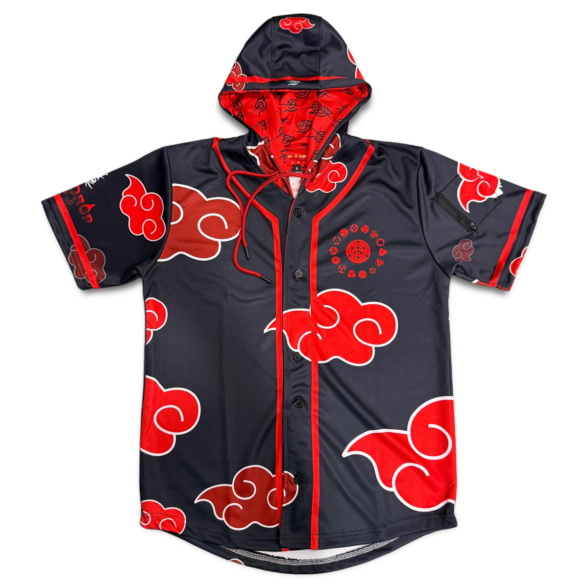 AkatsukiDrip - Hooded Baseball Jersey | EDM | Anime Jersey