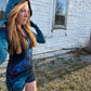 Drip Drop Labs Glitch Instinct Hooded Rave Romper with cyber animal print, featuring a futuristic design and festival-ready fit.