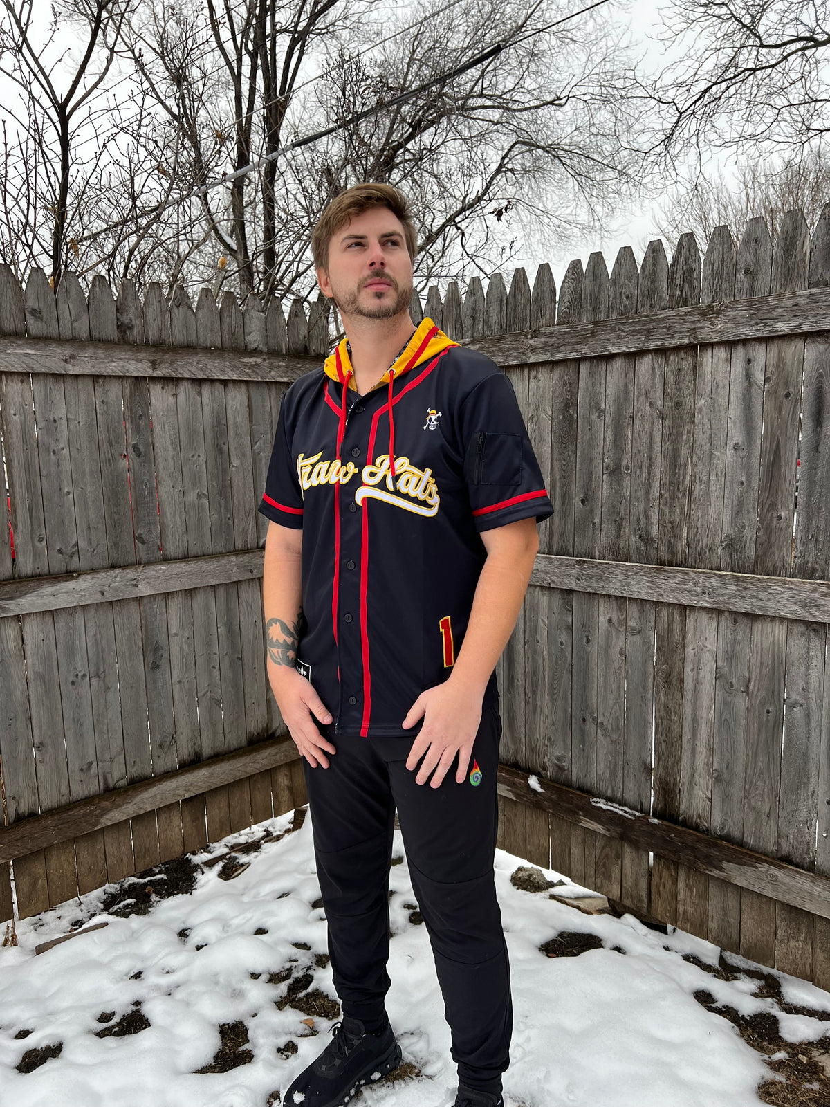 OP - Hooded Baseball Jersey | Rave Jersey | Anime Jersey