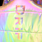 Holographic Dual Reflective Puffer Jacket - EDM Winter Coat