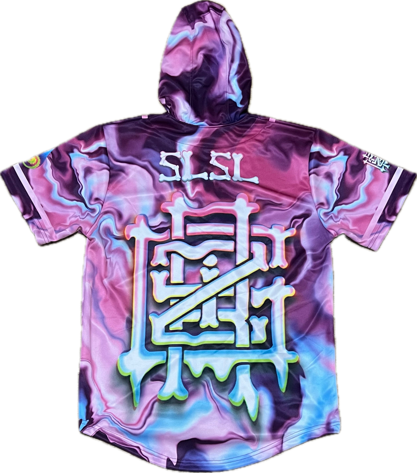 GrizDripv1 - Hooded Baseball Jersey