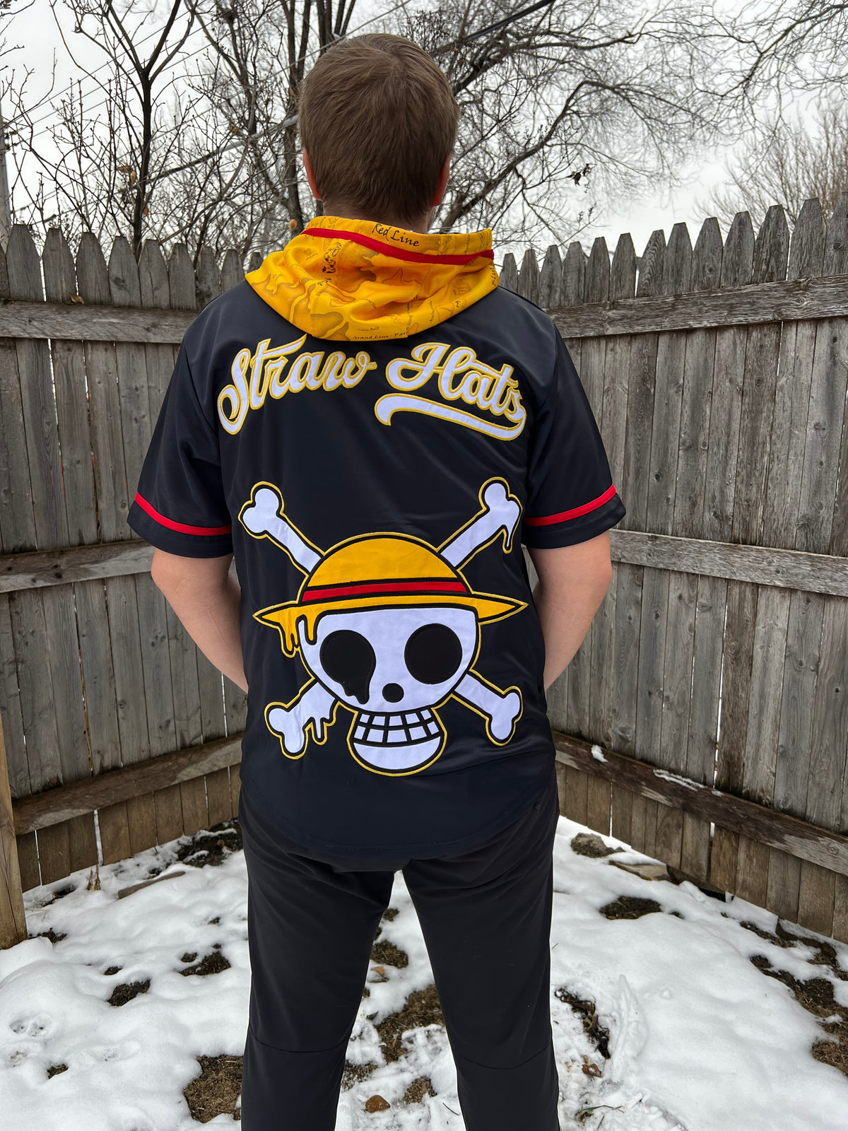 OP - Hooded Baseball Jersey | Rave Jersey | Anime Jersey