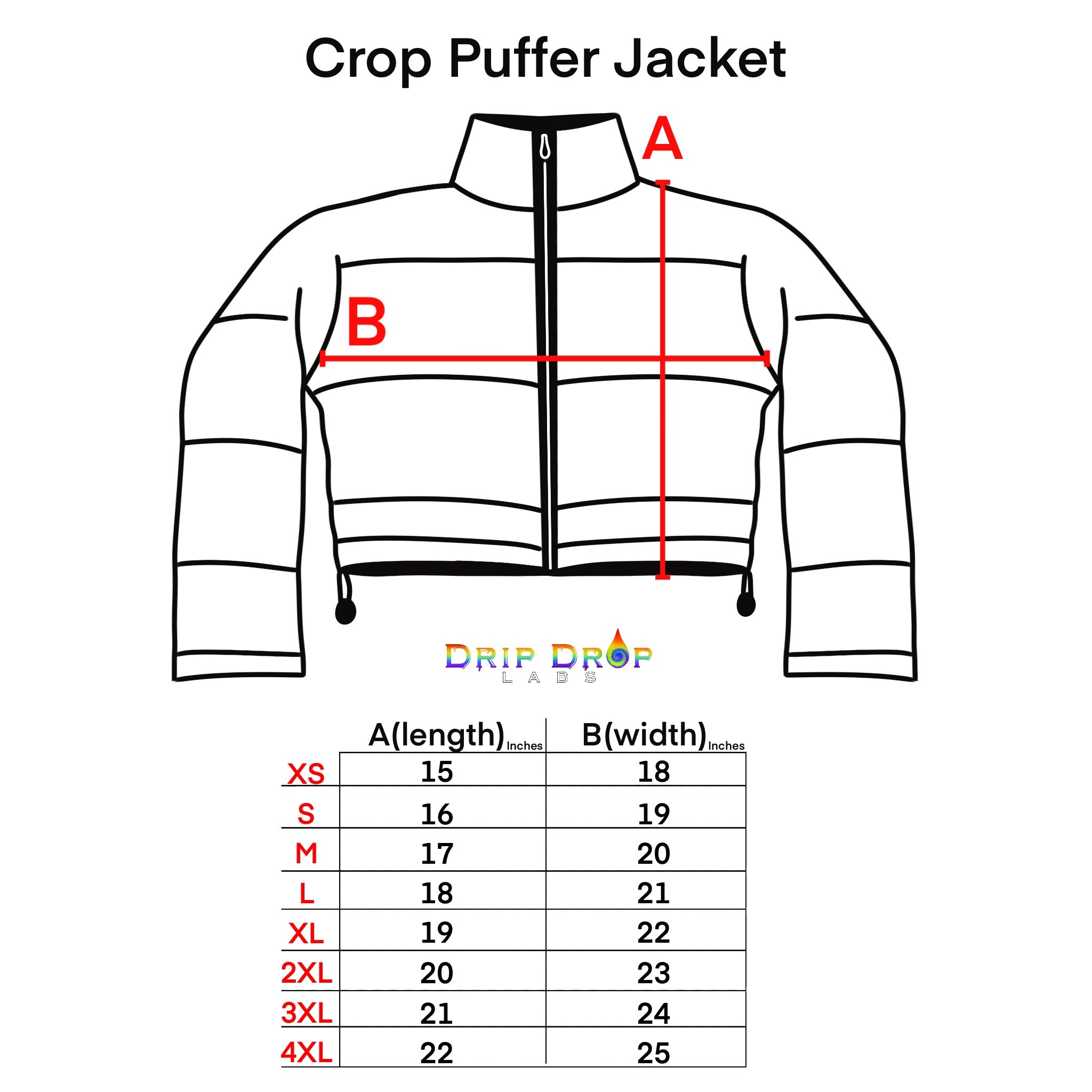 Reflective Crop Puffer Jacket