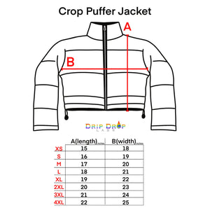 Reflective Crop Puffer Jacket