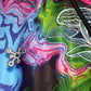 Alien Mushrooms zip-up hoodie by Drip Drop Labs, athletic hoodie with vibrant mushroom and alien design on the front.