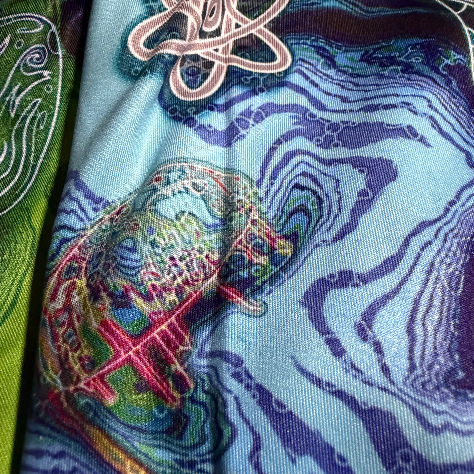Alien Mushrooms zip-up hoodie by Drip Drop Labs, athletic hoodie featuring a vibrant alien mushroom design on the front.