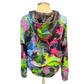 Alien Mushrooms zip-up athletic hoodie by Drip Drop Labs featuring vibrant mushroom and alien graphic design.