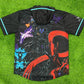 Drip Drop Labs Arise hooded baseball jersey featuring a stylish design with a hood, perfect for casual and rave fashion.