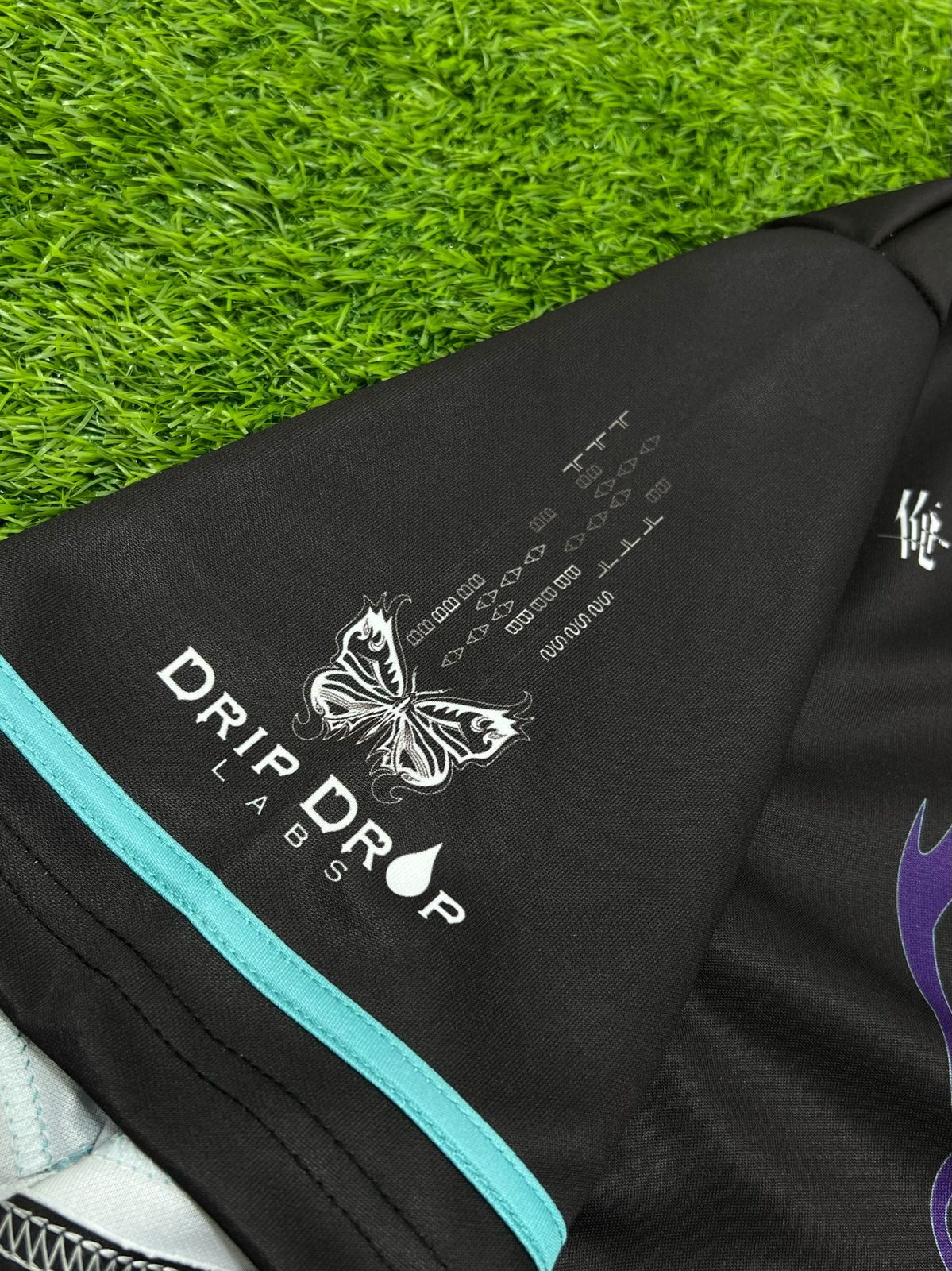 Drip Drop Labs Arise hooded baseball jersey featuring a bold design and comfortable fit, ideal for rave or casual wear.