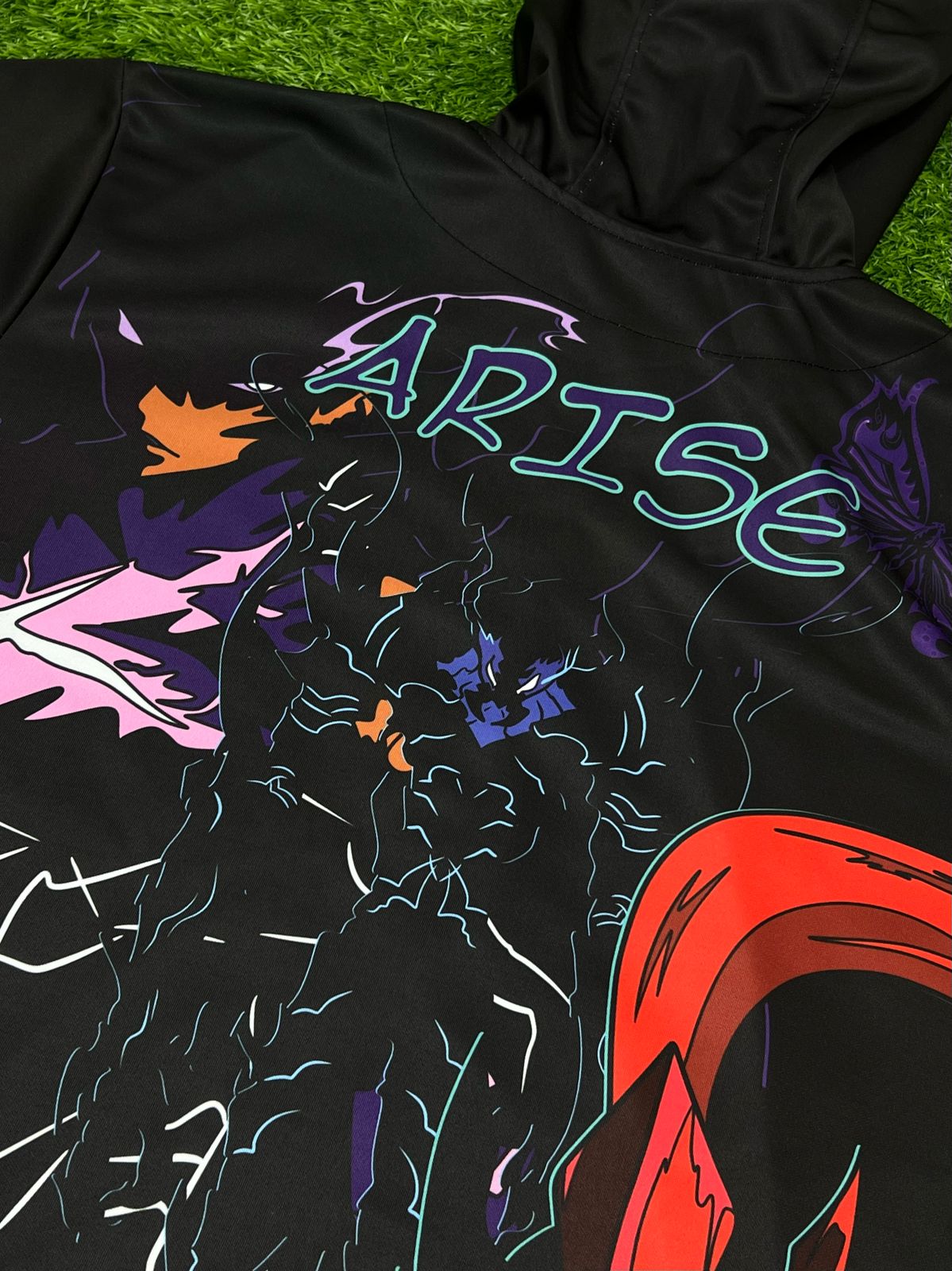 Drip Drop Labs Arise hooded baseball jersey featuring a stylish design and comfortable fit for casual wear.