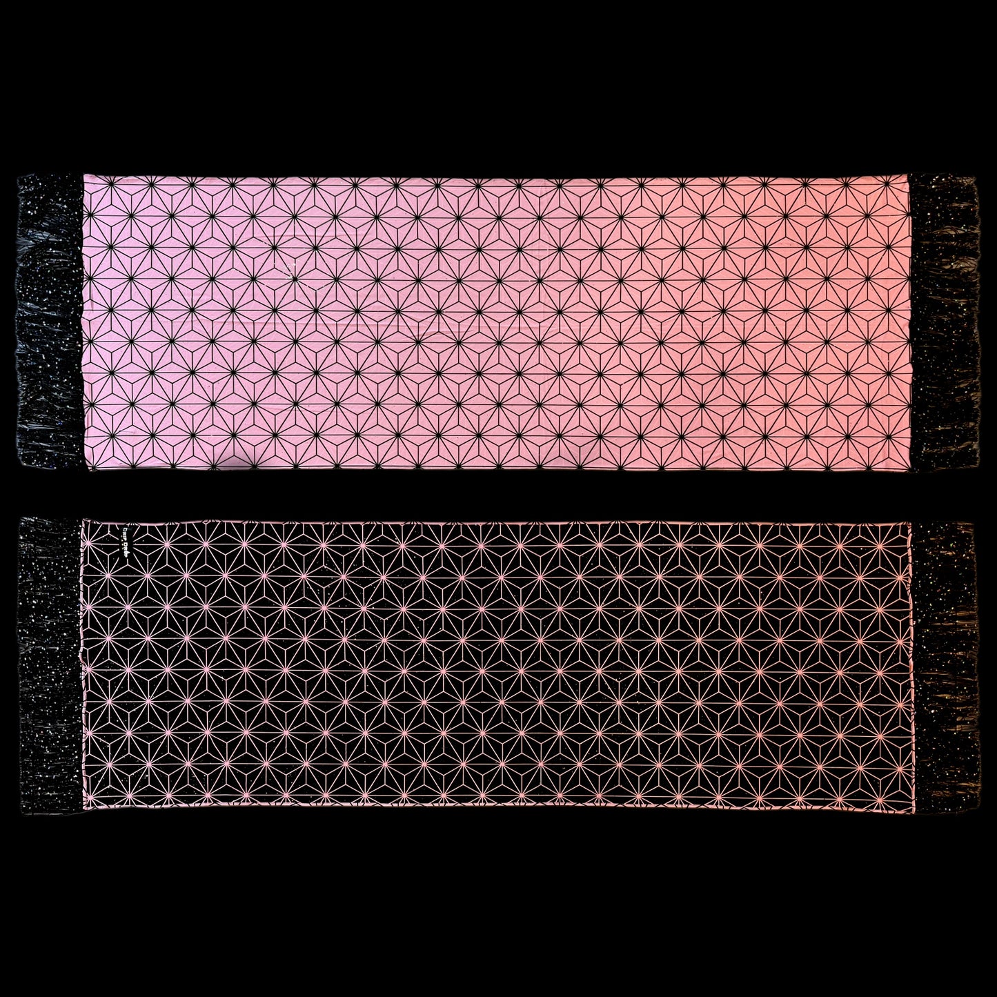 Galactic Pashmina scarf by Drip Drop Labs featuring a vibrant, floral blossom design in soft, flowing fabric.