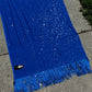 Blue Galactic Pashmina scarf by Drip Drop Labs, showcasing soft fabric with a galaxy-inspired pattern and luxurious drape.