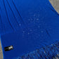 Blue Galactic Pashmina scarf by Drip Drop Labs featuring soft, luxurious fabric with a cosmic galaxy pattern.