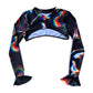 Chromatic Seduction full fit bathing suit by Drip Drop Labs, vibrant multicolor design with sleek swimwear style.