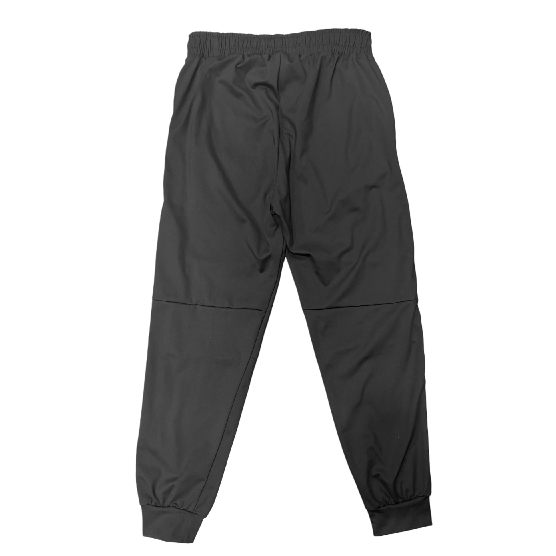 Black Drip Drop Labs DDL activewear joggers for men, athletic joggers with a tapered fit and adjustable waistband.