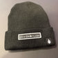 Drip Drop Labs beanie in black with logo patch, cozy knit cap for warmth and style.