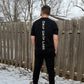 Golden Flow Tee by Drip Drop Labs featuring a stylish design on a comfortable T-shirt.