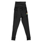 Black Drip Drop Labs leggings with a sleek, fitted design and subtle branding, perfect for athletic or casual wear.