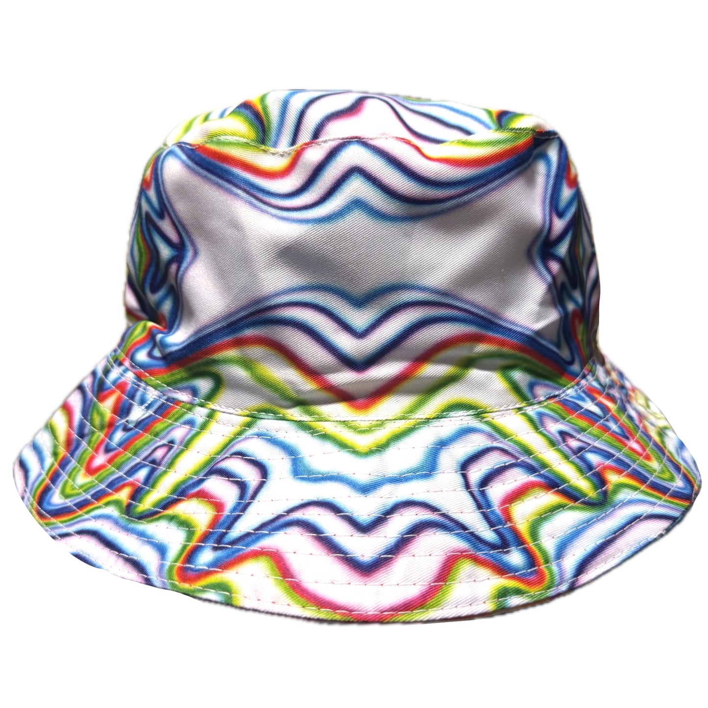 Reversible bucket hat by Drip Drop Labs featuring vibrant patterns, casual style, and a comfortable fit.