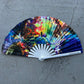 Drip Drop Labs Eye of the World glow fan showing a detailed fan with glowing artwork and intricate designs.