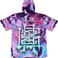Drip Drop Labs GrizDriv1 hooded baseball jersey, navy with team logo and front pockets, casual sportswear for fans.