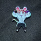 Muscle Muscle Mice enamel pin by Drip Drop Labs featuring a detailed cartoon mouse design on a metal pin.