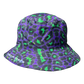 Reversible neon leopard bucket hat by Drip Drop Labs with bold animal print and vibrant colors, perfect for stylish sun protection.