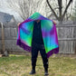 Drip Drop Labs Neon Nights Galactic Pashmina scarf featuring vibrant cosmic patterns and soft, luxurious fabric.